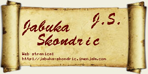 Jabuka Škondrić vizit kartica
